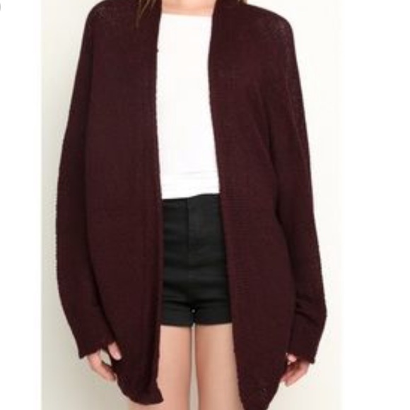 Brandy Melville Sweaters - Brandy Melville burgundy cardigan